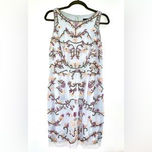 Adrianna Papell mini cocktail dress, size 6, hand beaded